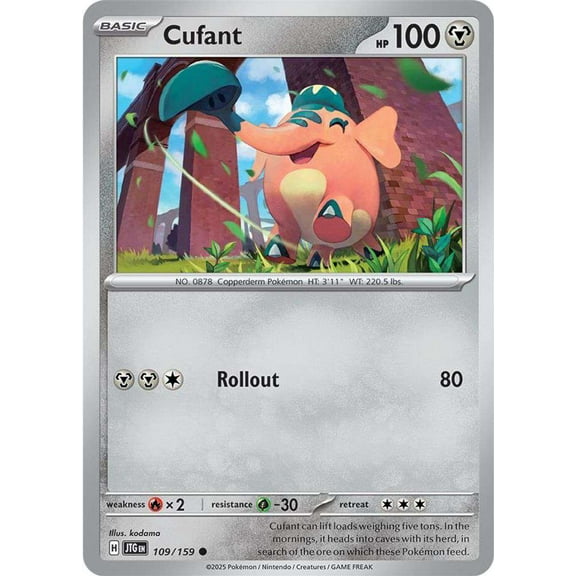Pokemon Journey Together Common Cufant #109