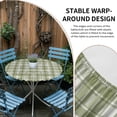 thumbnail image 2 of Sage Green Plaid Round Tablecloth for 55-60 Inch Tables, Fitted Table Cover with Elastic Edge, Modern Art Checkered Farmhouse Waterproof Outdoor Table Cloth Protector for Patio Garden Dinner Picnic, 2 of 9