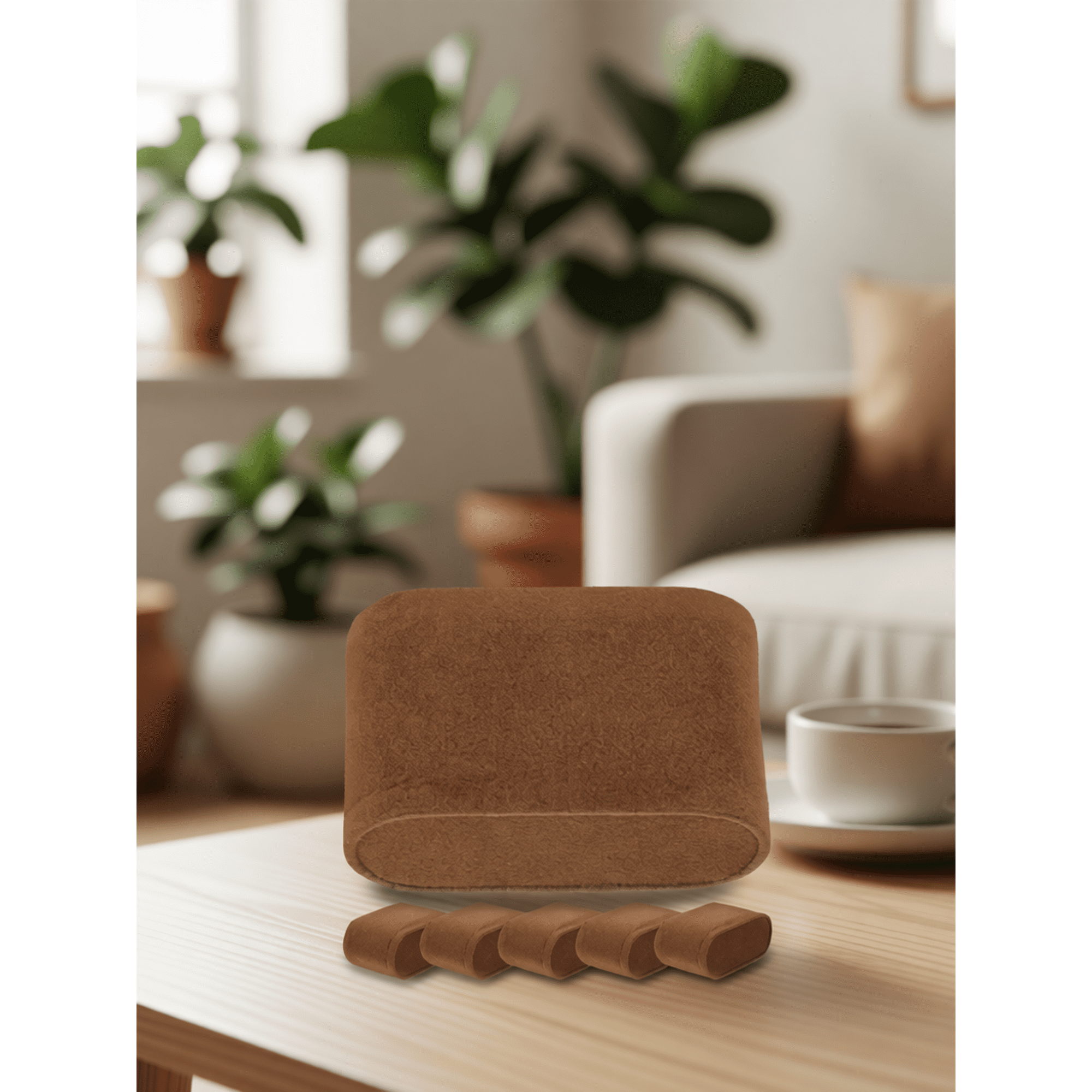 TEHAUX 6Pcs Small Coffee Watch Pillow for Watch Boxes Protective Display Cushion for Bracelets