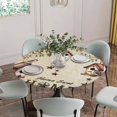 thumbnail image 5 of Sweet Home Round Tablecloth for 36-44 Inch Tables,Fitted Table Cover with Elastic Edge,Western Stars Bird Houses Country Vintage Waterproof Outdoor Table Cloth Protector for Patio Garden Dinner, 5 of 9
