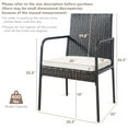 thumbnail image 4 of Costway 4PCS Patio Wicker Rattan Dining Chairs Cushioned Seats Armrest Garden, 4 of 10