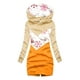 thumbnail image 1 of Sudadera de moda para mujer Sudadera con capucha y estampado floral de Navidad Sudadera con capucha delgada Pompotops gfhjh13149, 1 of 5