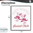 thumbnail image 4 of Stupell Industries Eclectic Pink Martini Social Club Black Framed Giclee Art, 11 x 14, by Lettered and Lined, 4 of 8