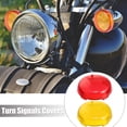 thumbnail image 2 of Unique Bargains 4pcs Amber Red Motorcycle Turn Signal Light Lens Covers Front Rear for Harley Davidson Sportster Softail Road King, 2 of 6