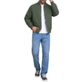 thumbnail image 2 of Chaqueta Bomber INSPIRE CHIC para hombres, abrigo de otoño, cierre completo, puños acanalados, chaqueta de béisbol XL verde, 2 of 6