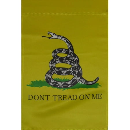 12x18 12 x18  Gadsden Dont Tread On Me Double Sided Vertical Sleeve Flag Garden