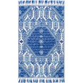 thumbnail image 1 of nuLOOM Corey Paisley Tassel Bleu 3' x 5' Zone Tapis, 1 of 2