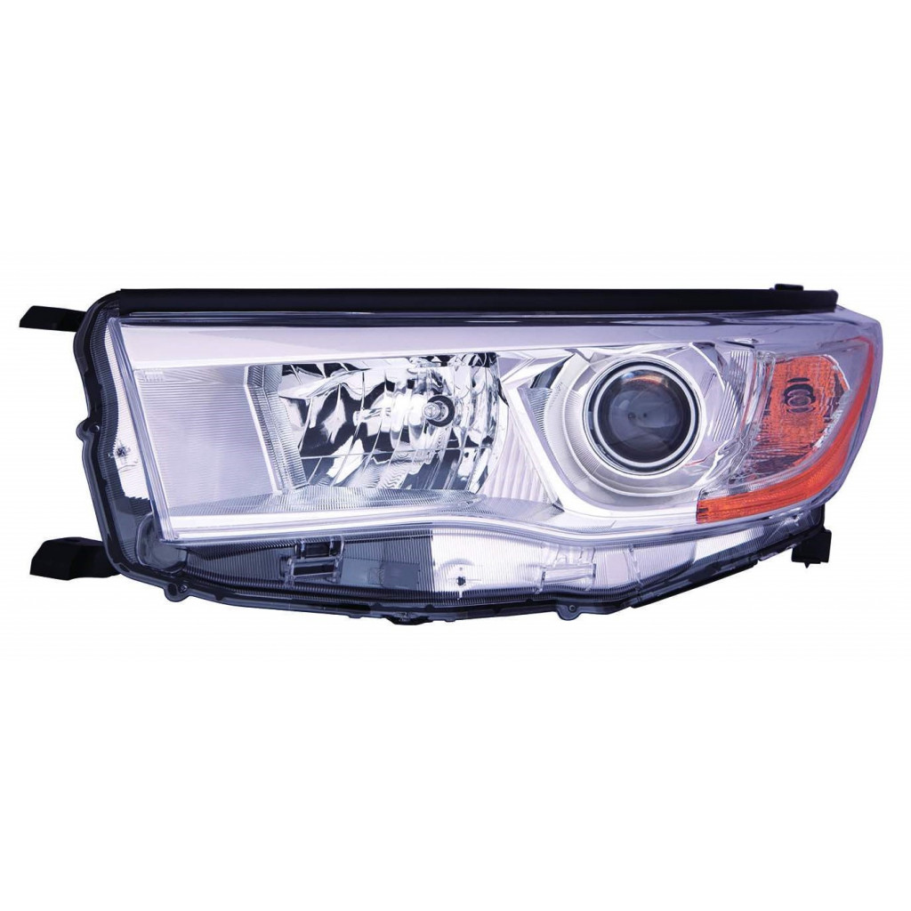 For Toyota Highlander Headlight Assembly 2014 2015 2013 Driver Side w/o Smoked Chrome Accent For
