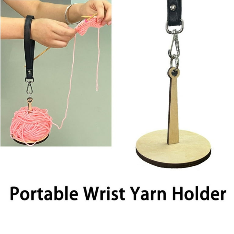 Portable Wooden Yarn Holder Portable Wrist Yarn Holder,String  Dispenser,Yarn Minder,Prevents Yarn Tangling and Misalignment,Gift for The  Craft Lovers