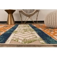thumbnail image 4 of Distressed Geometric Indoor/Outdoor Multi 2'x7' Runner Rug, 4 of 7