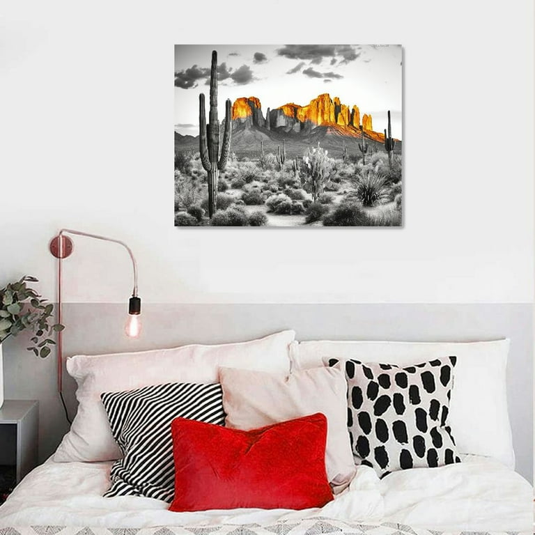 ONETECH Superstition Mountains Sunset Wall Art Arizona Western