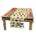 thumbnail image 1 of Nursery Table Runner, Animals with Simplistic Art Design Lion Bear Bunny Cow with Flowers, Dining Room Kitchen Rectangular Runner, 3 Sizes, by Ambesonne, 1 of 2