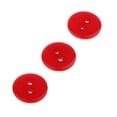 thumbnail image 3 of yuksok 100Pcs 2 Hole Flatback Resin Button Round Craft Buttons Closure Fastener DIY Red, 3 of 9