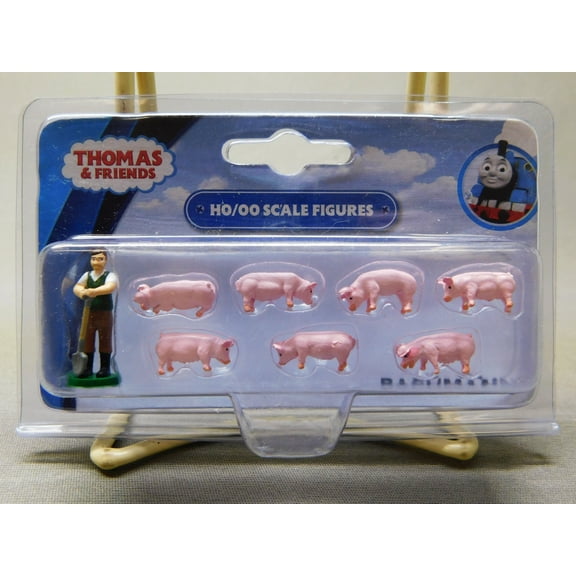 BACHMANN HO SCALE FARMER TROTTER & PIGS THOMAS AND FRIENDS FIGURES BAC33305