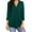 Green, variant on Women Temperament Chiffon Top V-Neck Seven-Point Sleeve Shirt,Black