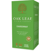 Oak Leaf Vineyards Chardonnay White Wine, 3 L Bag in Box, 13% ABV