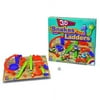 Intex Entertainment 3D Snakes and Ladders Board Game, Colorful Marble Pieces, Classic Fun