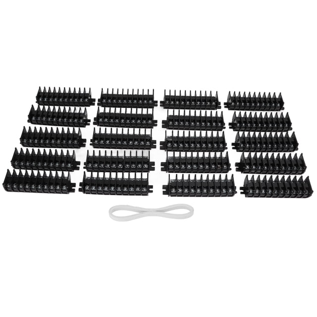 Bloque de terminales de riel, 200 piezas Bloque de terminales de riel Bloque de terminales de conexión de cable Kit de bloque de terminales de riel Construido para durar