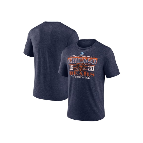 NFL Chicago Bears Men's Synthetic Navy Heather Short Sleeve T-Shirt