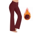 thumbnail image 4 of Turilly Women's Cozy Fleece Lined Flare Leggings High Waisted Thermal Yoga Pants for Winter Wear, 4 of 8