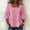 Pink, variant on Tiered Womens Blouses Square Neckline 3/4 Sleeve Solid Blouse Babydoll Peplum Fitted Puff Shirts Womens Tops Red M