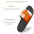 thumbnail image 3 of GZHJMY Stylish Slides for Women Men, Abstract Orange Flower Soft Flexible Slip-on Sandals Slippers, 3 of 7