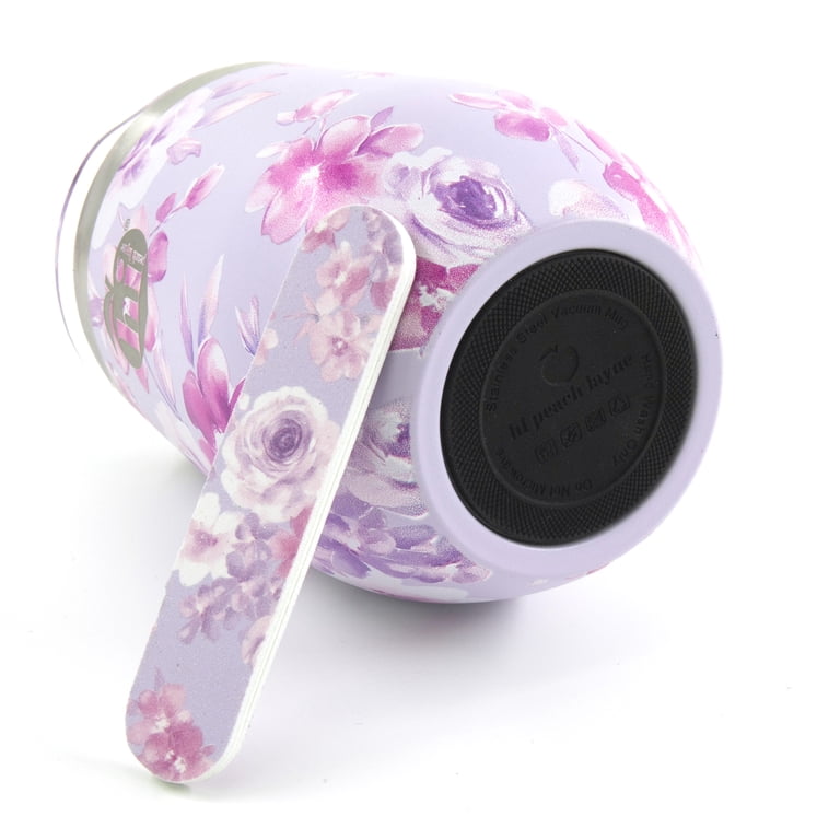 Hi Peach Layne, Mother's Day Gift Set, Purple Floral Wine Tumbler