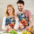 thumbnail image 3 of Pioneer Flower Floral Print Pattern Apron-Garden Aprons for Women with Pockets-Cotton Linen Waterproof Kitchen Cooking Gardening Aprons Adjustable for Kitchen,Cooking,BBQ and Salon 33x27 Inch, 3 of 7
