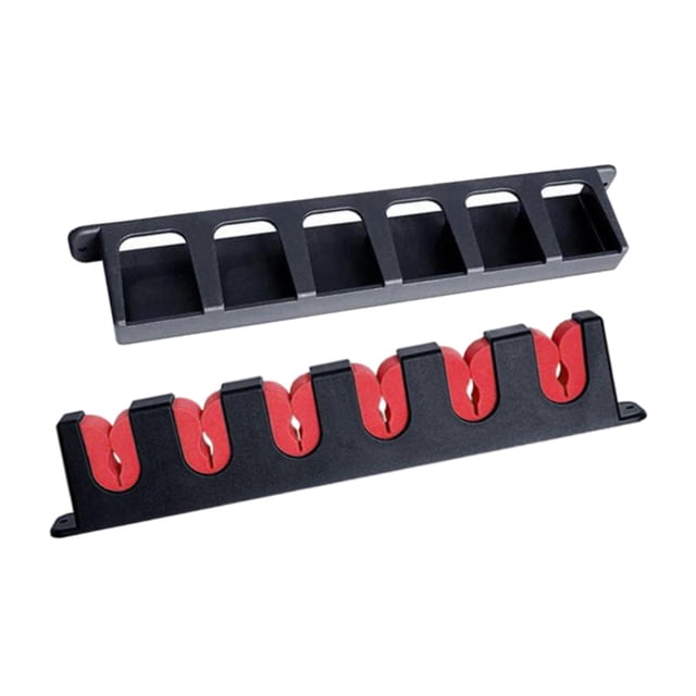 6 Pole Holder Storage Organizer Vertical Mount, foam material Garage Boat Vehicle Durable Professional Lightweight , Red
