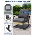 thumbnail image 6 of JFHID Outdoor Patio Furniture Sets on sale,4 PCS Conversation Bistro Sets with Rocking Chair & Coffee Table (Dark Grey), 6 of 10