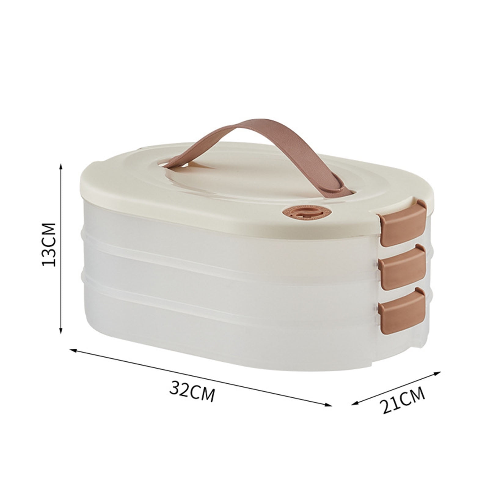 Mosey Dumpling Storage Box Stackable Transparent Large Capacity Food Grade No Odor Lock Design Fridge Dumpling Organizer with Handle