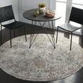 thumbnail image 2 of SAFAVIEH Dream Terrance Modern Polyester Area Rug, Ivory/Light Grey, 6'7" x 6'7" Round, 2 of 8