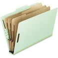 thumbnail image 2 of Four Six Six-, and Eight-Section Pressboard Classification Folders, 3 Dividers, Embedded Fasteners, Letter Size, Green, 10/Box, 2 of 2