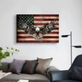 thumbnail image 3 of Eagles Poster American Flag for Wall American Flag Decor American Flag Wall Art Patriotic Wall Decor Military Wall Decor Army Poster Veterans Day Gifts for Living Room Bedroom Decor, 3 of 3