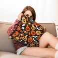 thumbnail image 6 of Set of 2 Vintage Style Halloween Linen Pillow Covers - Witch and Pumpkin Artwork Covers 18x18 inch throw pillow case Halloween gifts to friends,family, 6 of 6