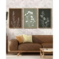 thumbnail image 4 of Drsoum Flower Wall Art 24x36in3pcs Large Natural Framed Vintage Floral Minimalist Wall Hanging Decor Farmhouse Living Room Bedroom Home Decor, 4 of 8