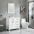 thumbnail image 7 of Wonline 36" Luxurious Bathroom Vanity with Sink Top,Modern Bathroom Vanities with 2-Door and 5 Drawers Cabinet,Undermount Ceramic Sink,White, 7 of 7