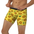 thumbnail image 3 of Salouo Floral Sunflowers Pattern Men's Boxer Briefs, Soft & Breathable Underwear Elastic Waistband Briefs for Men,1-Pack, 3 of 7