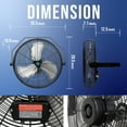 thumbnail image 2 of Tornado - 24 Inch Wall Mount Fan Metal Industrial Fan High Velocity Wall Fan - UL Safety Listed, 2 of 7
