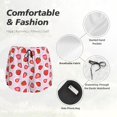thumbnail image 4 of Bixox Women's Hand Drawn Strawberry pattern 2 in 1 Running Shorts - Lightweight Athletic Workout Gym Yoga Shorts Liner with Pockets - Small, 4 of 7
