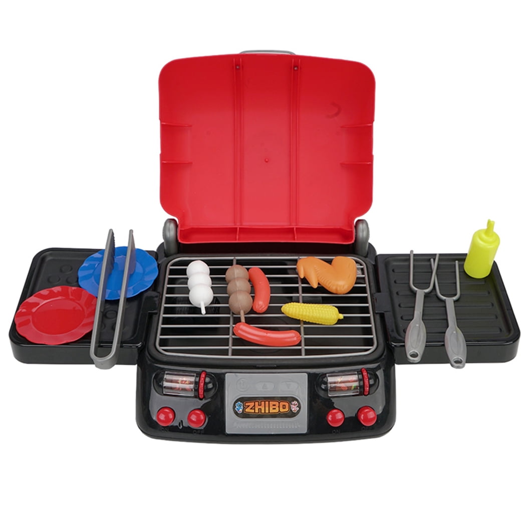 Jouet Barbecue Enfant et Accessoires, Jeu Barbecue Enfant, Coloré Jouet Alimentaire Réaliste BBQ, Accessoires de Cuisine, Jeux de Rôle Éducatif pour Garçons et Filles 3
