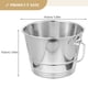 thumbnail image 2 of unbranded Cubeta Para Hielo De Acero Inoxidable Resistente Para Bar Con Asa Doble Y Moderno Plateado, 2 of 8