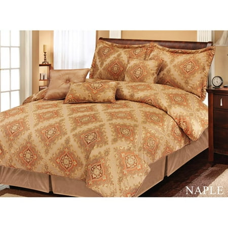 Naple 7-piece Comforter Set, Salmon - Walmart.com
