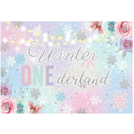7x5ft Winter Onederland Wonderland Backdrop for Baby Girl First 1st  Birthday Party Photography Background Pink Silver Snowflakes Floral Cake  Table Decor Banner Photo Booth Studio | Walmart Canada