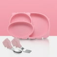 thumbnail image 7 of Dengjunhu Toddler Feeding Divided Plates with Spoon and Fork Deep Sides and Three Compartments for Easy Self Feeding | BPA Free | Dishwasher Safe, 7 of 7