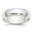 thumbnail image 6 of Platinum 6mm Half-Round Wedding Band Ring Size 8, 6 of 7