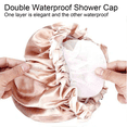 thumbnail image 3 of Capuchon de Douche Réutilisable, Grandes Capsules pour Femmes, Capsules de Cheveux Imperméables à Double Couche pour les Longs Bonnets de Bain Épais pour les Soins Capillaires, 3 of 5