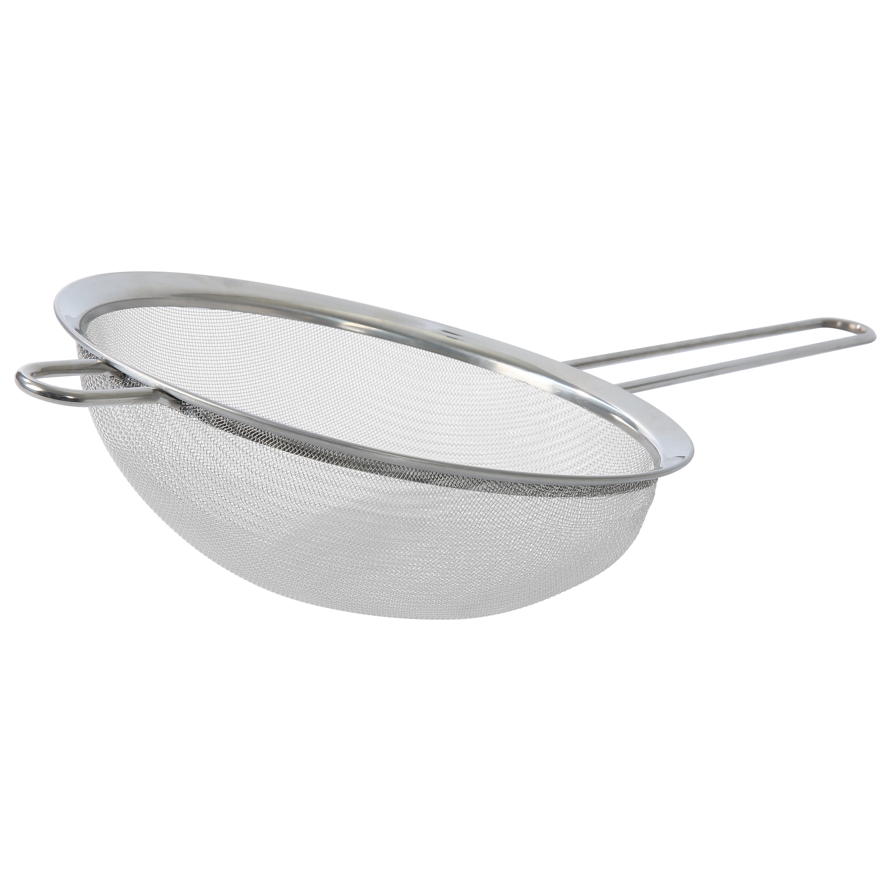 Mainstays 3-Pack Stainless Steel Fine Mesh Strainers, 4 in, 6 in, 8 in, Silver