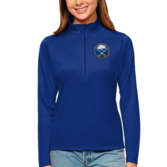Women's Antigua Royal Buffalo Sabres Tribute Quarter-Zip Pullover Top