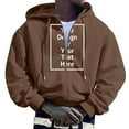 thumbnail image 5 of Mens Hoodies Pullover 2025 Fall Winter Long Sleeve Classic Plain Zip Up Hoodie with Pockets Hooded Sweatshirt, 5 of 6
